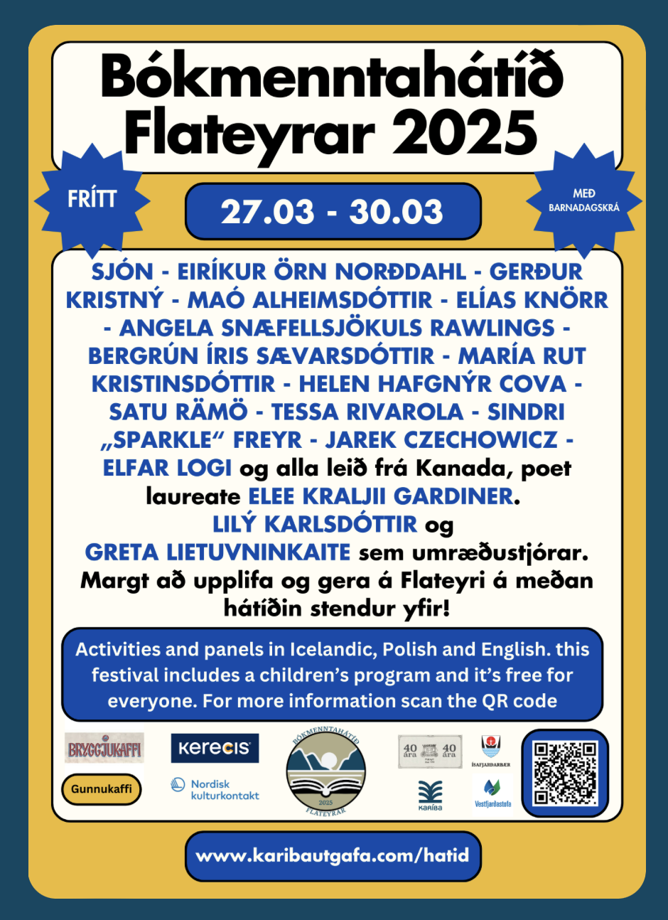 Flateyri Literature Festival, March 27, 2025